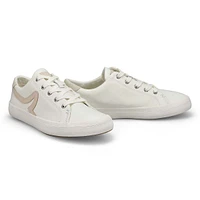 Baskets en cuir à lacets SANDY LEATHER, blanc, fem