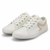 Baskets en cuir à lacets SANDY LEATHER, blanc, fem