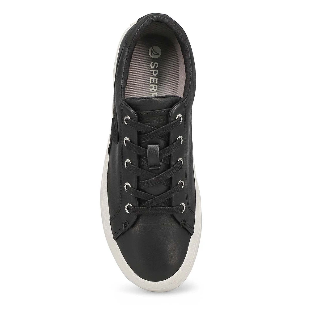 Baskets en cuir Ã  lacets SANDY LEATHER, blanc, fem