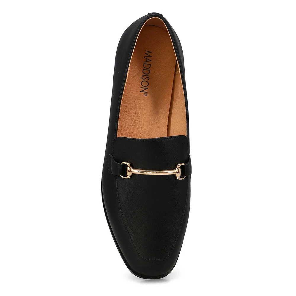 Women's Tabitha Leather Slip On Flat - Black