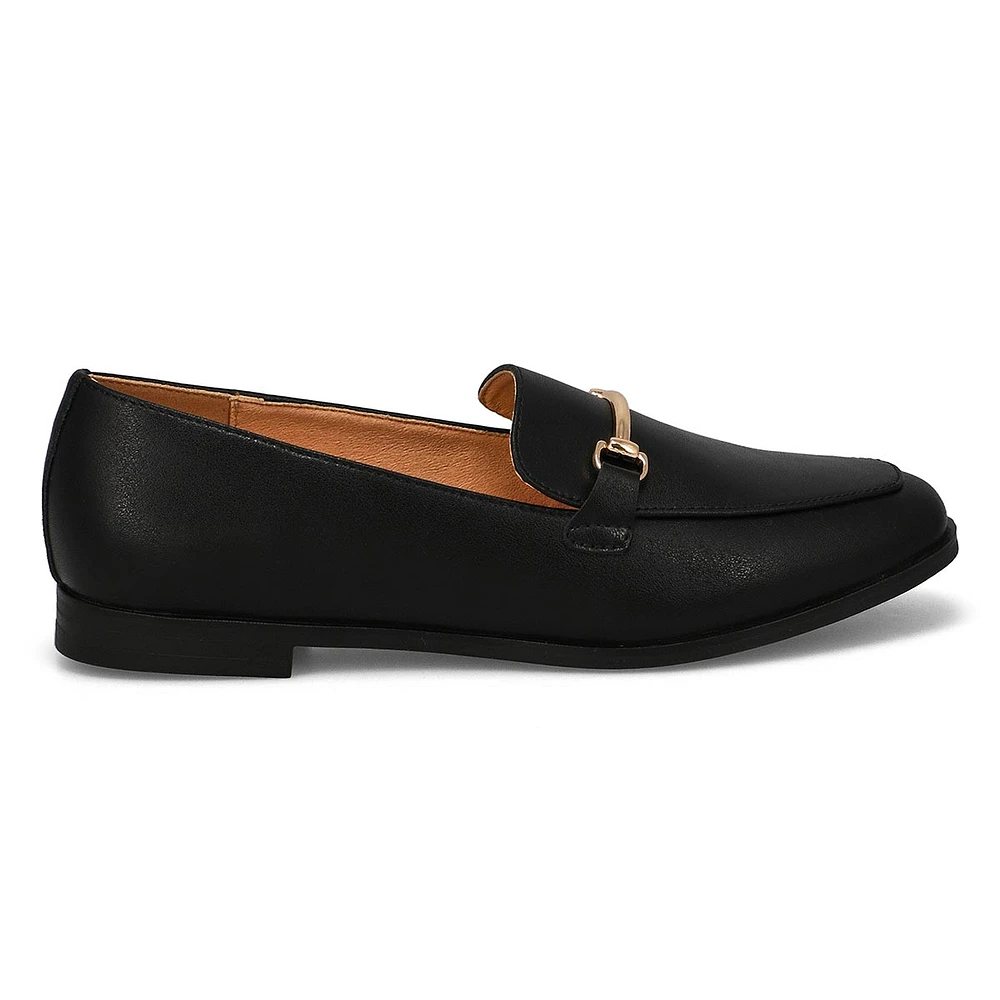 Women's Tabitha Leather Slip On Flat - Black