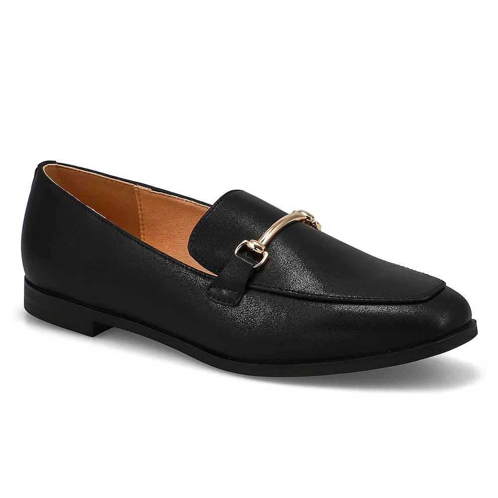 Women's Tabitha Leather Slip On Flat - Black