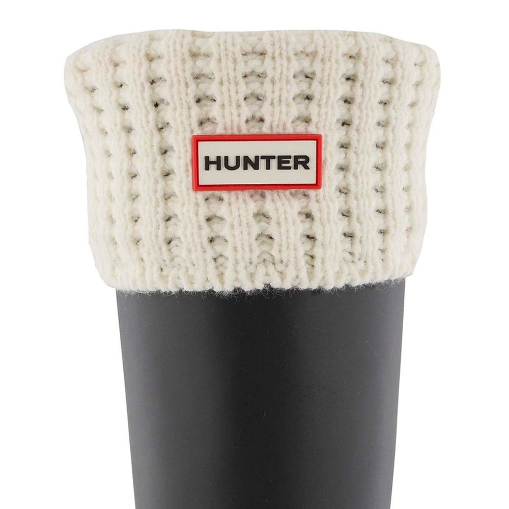 Women's Waffle Boot Hunter Socks - White/Grey