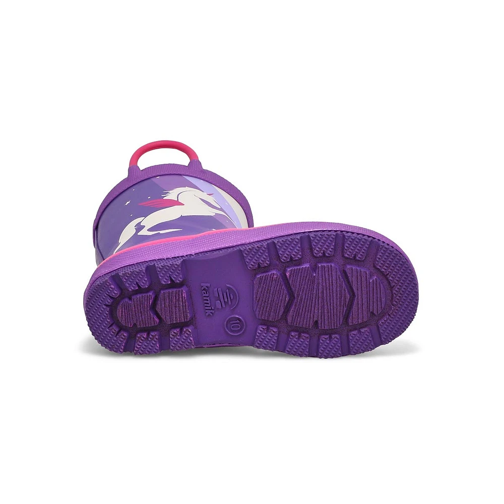 Botte de pluie imp. UNICORN, violet, tout-petits