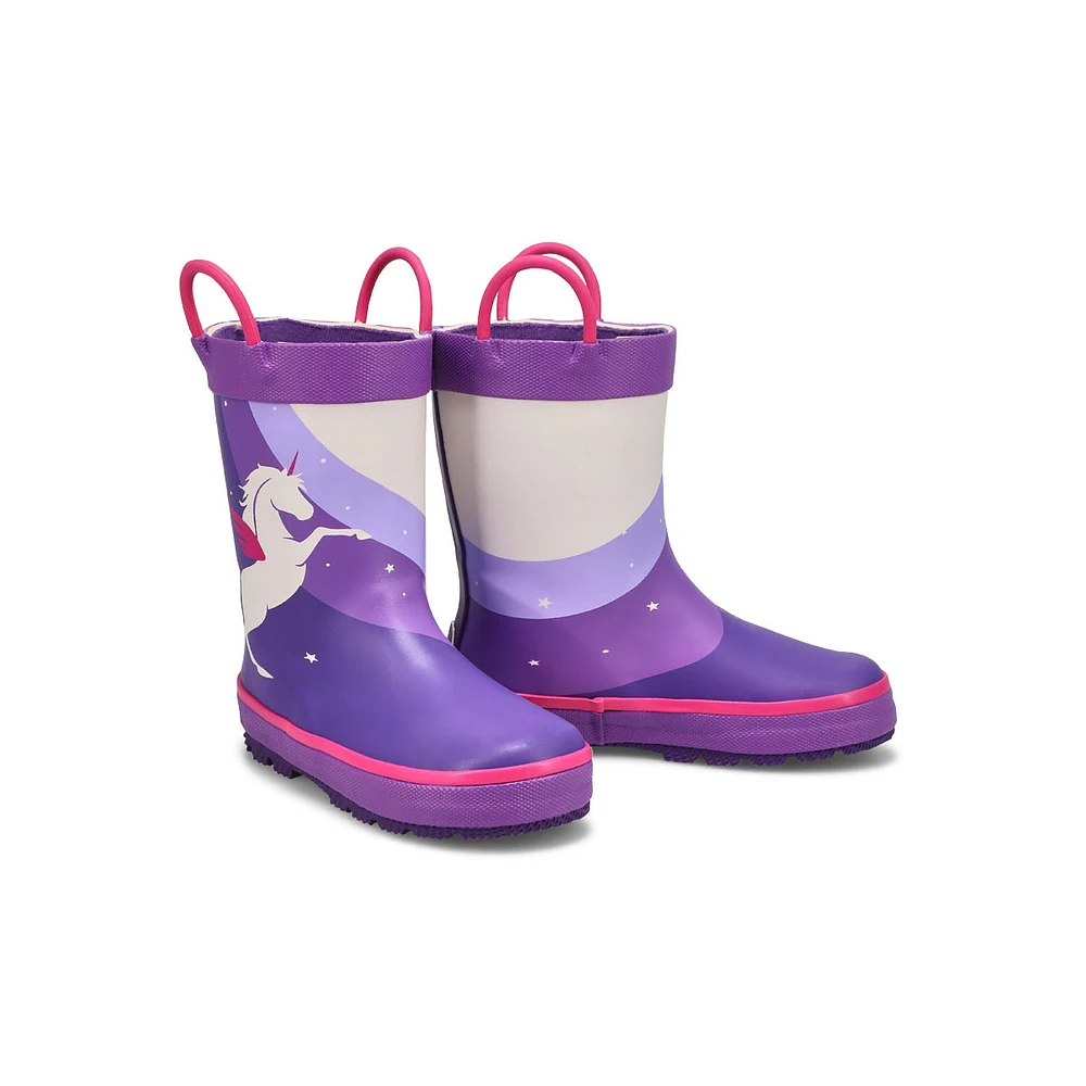 Botte de pluie imp. UNICORN, violet, tout-petits