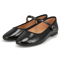 Women's  Vinetta Leather Casual Maryjane Flat - Bl