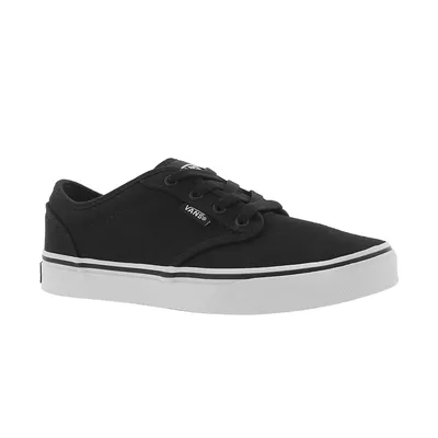 Boys' Atwood  Canvas Lace Up Sneaker - Black