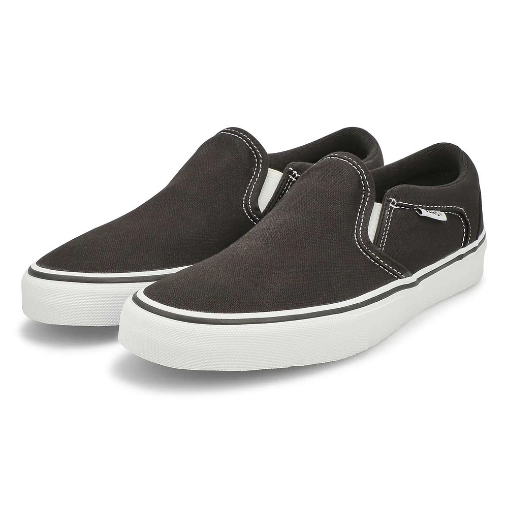Men's Asher-Checker Slip On Sneaker - Black/Natura