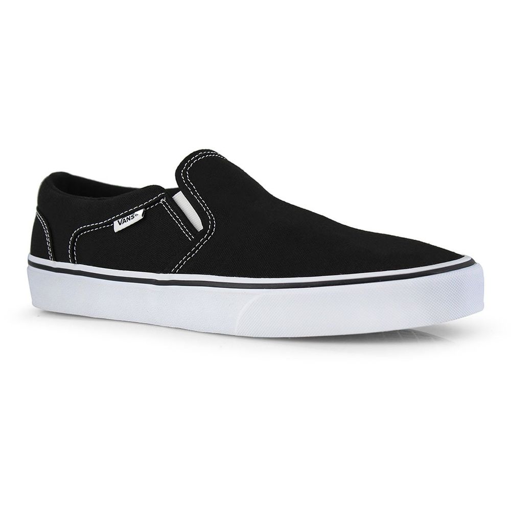 Men's Asher-Checker Slip On Sneaker - Black/Natura