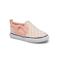 Infants' Asher V Checker Slip On Sneaker - Pink/Wh