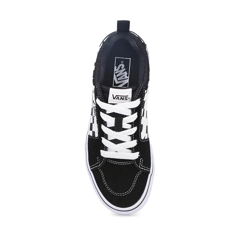 Boys' Filmore Checker Lace Up Sneaker - Black/Whit