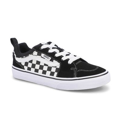 Boys' Filmore Checker Lace Up Sneaker - Black/Whit
