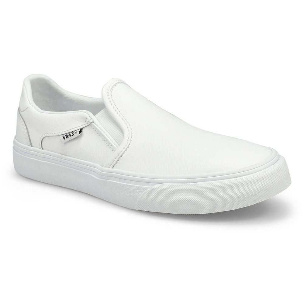 Vans Women's Asher Deluxe Slip On Sneaker - White/White