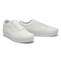 Women's Ward Platform Lace Up Sneaker - White/Whit