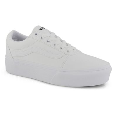 Women's Ward Platform Lace Up Sneaker - White/Whit