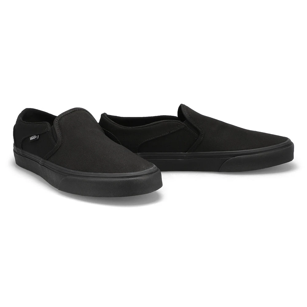 Women's Asher Checker Slip On Sneaker - Black/Whit