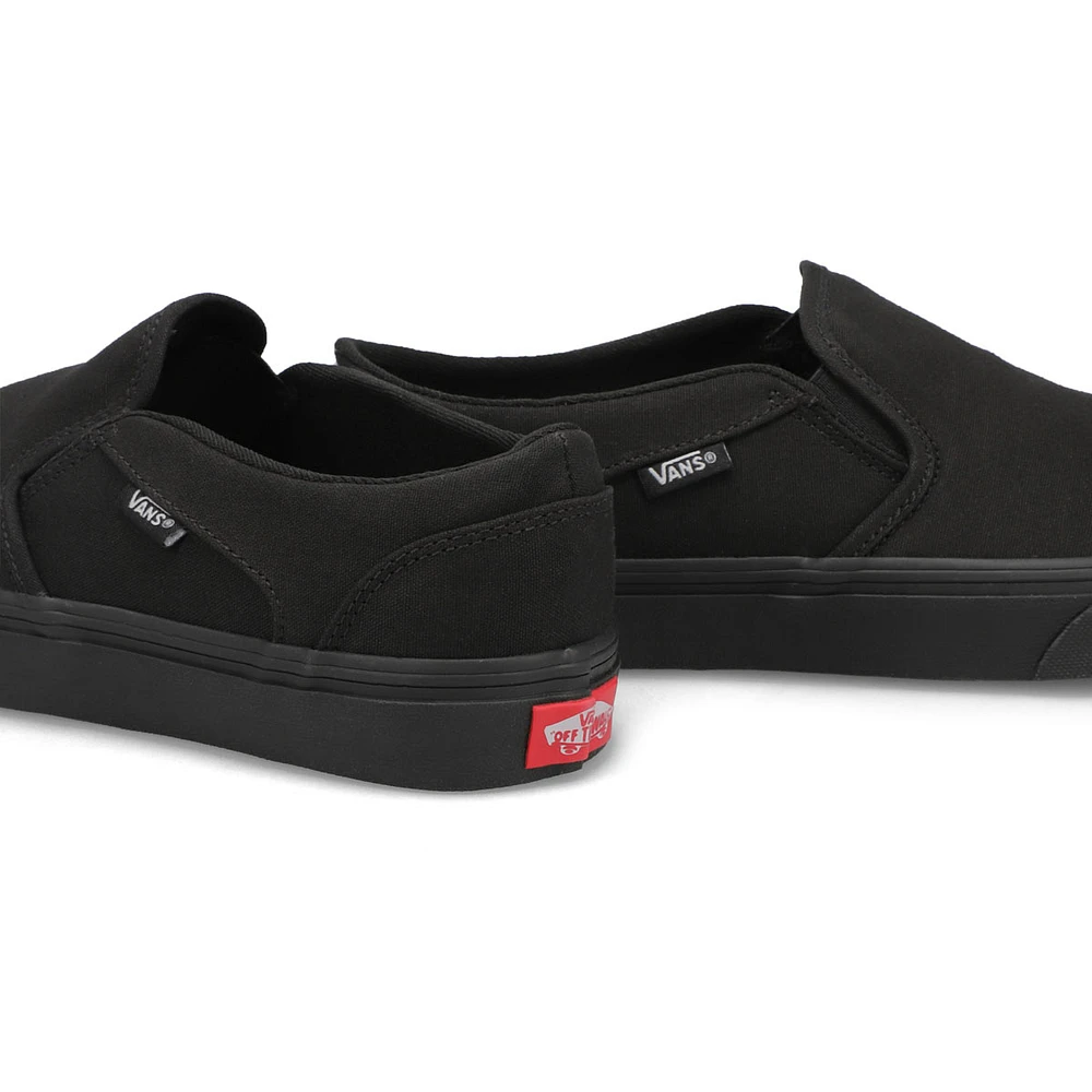 Women's Asher Checker Slip On Sneaker - Black/Whit