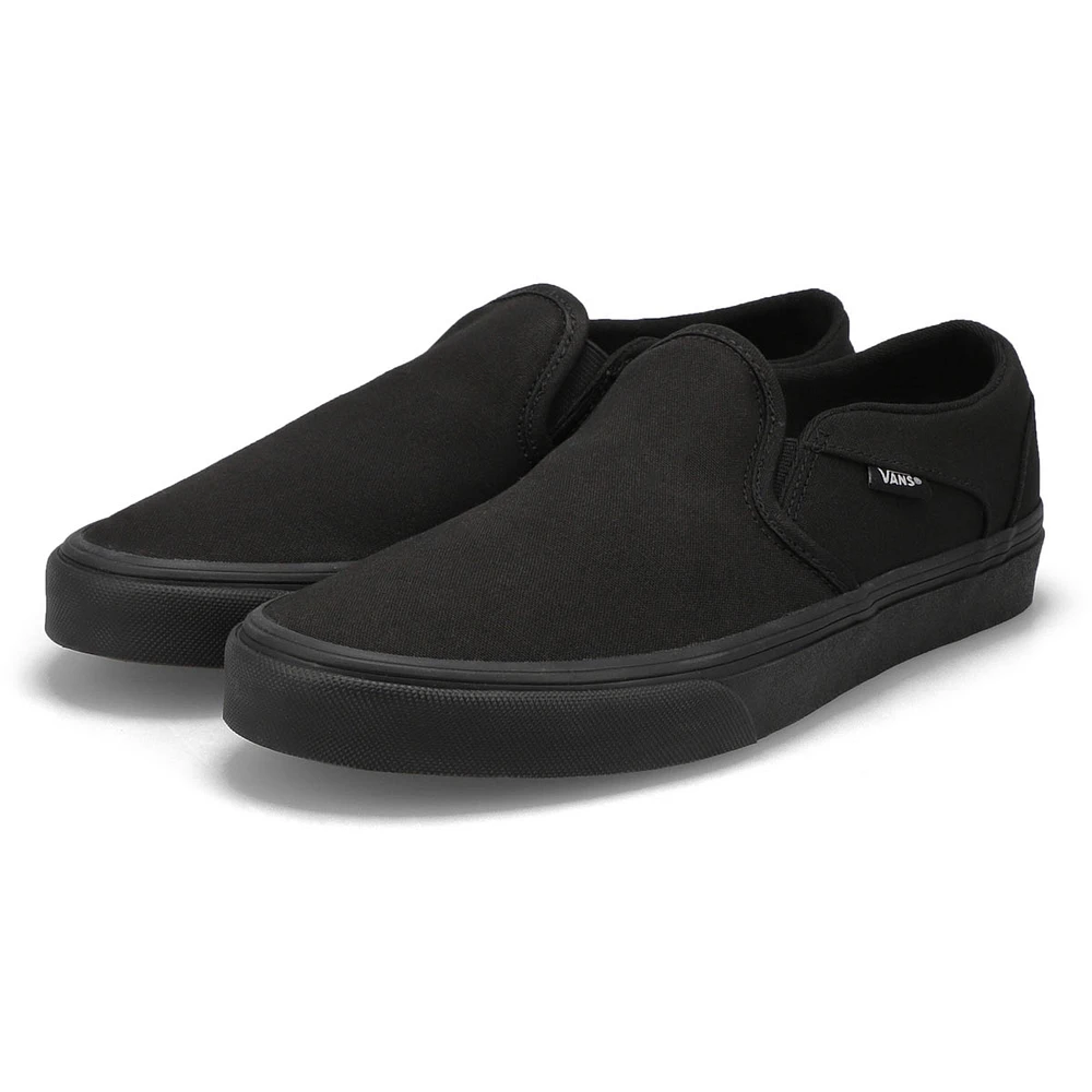 Women's Asher Checker Slip On Sneaker - Black/Whit