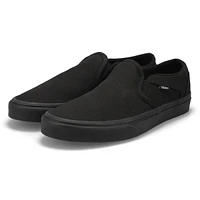 Women's Asher Checker Slip On Sneaker - Black/Whit