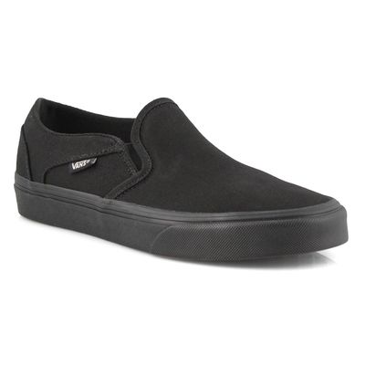 Women's Asher Checker Slip On Sneaker - Black/Whit