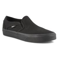 Women's Asher Checker Slip On Sneaker - Black/Whit