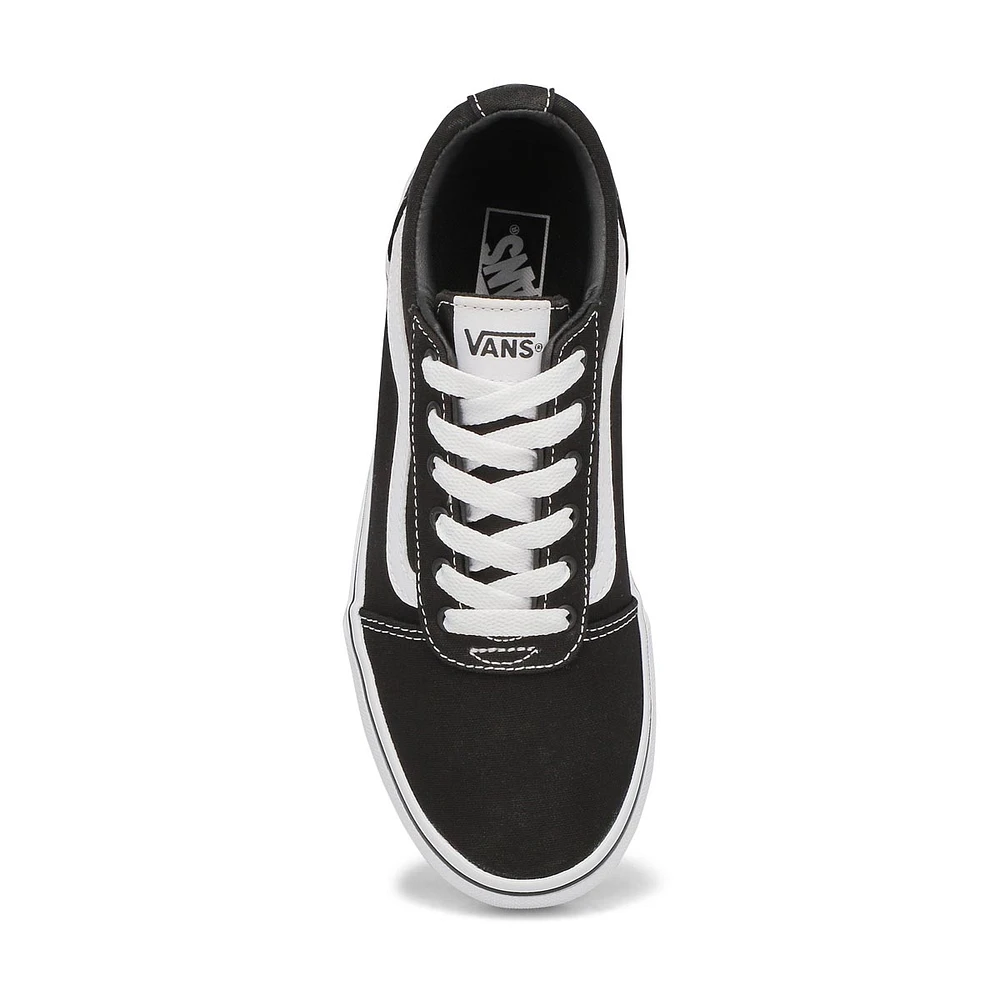 Girls Ward Platform Lace Up Sneaker - Black/White