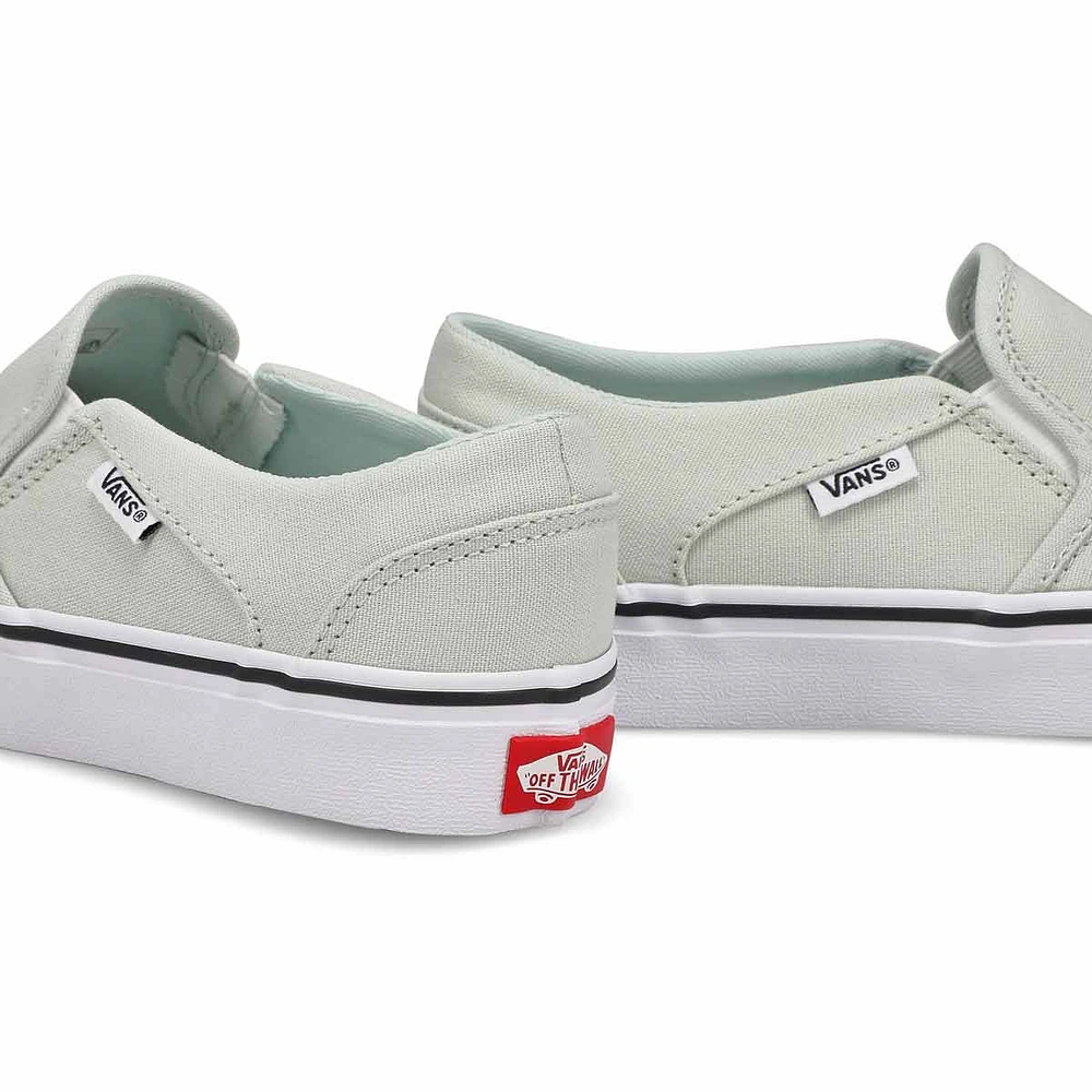 Women's Asher Checker Slip On Sneaker - Black/Whit
