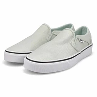 Women's Asher Checker Slip On Sneaker - Black/Whit