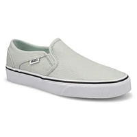 Women's Asher Checker Slip On Sneaker - Black/Whit