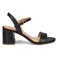 Women's Josie Block Heel Leather Dress Sandal
