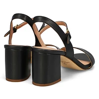 Women's Josie Block Heel Leather Dress Sandal