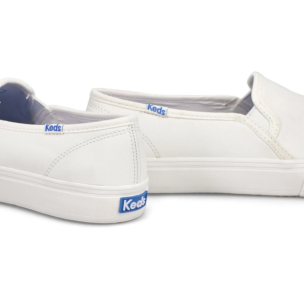 Women's Double Decker Sneaker - White Leather