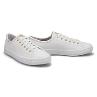 Baskets en cuir KICKSTART LEATHER, blanc/or, femme