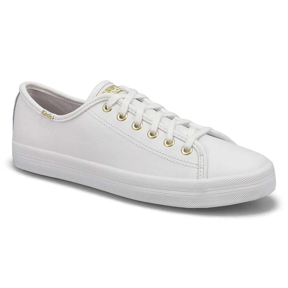 Baskets en cuir KICKSTART LEATHER, blanc/or, femme