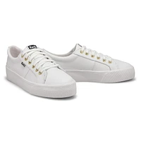 Women's Jump Kick Duo Leather Sneaker - White