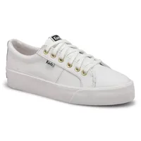 Women's Jump Kick Duo Leather Sneaker - White