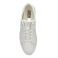 Women's Kickback Washable Leather Sneaker - White