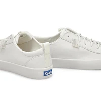 Women's Kickback Washable Leather Sneaker - White