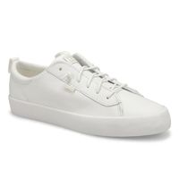 Women's Kickback Washable Leather Sneaker - White