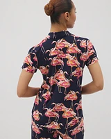 Cool Nights Short Sleeve Notch Collar