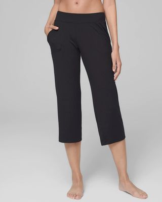 Soma Cool Nights Crop Pajama Pants, Black, size by Soma