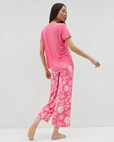 Cool Nights Short-Sleeve + Cropped Pants Set