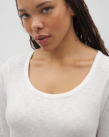 Cotton Slub Long-Sleeve Top