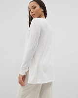 Cotton Slub Long-Sleeve Top