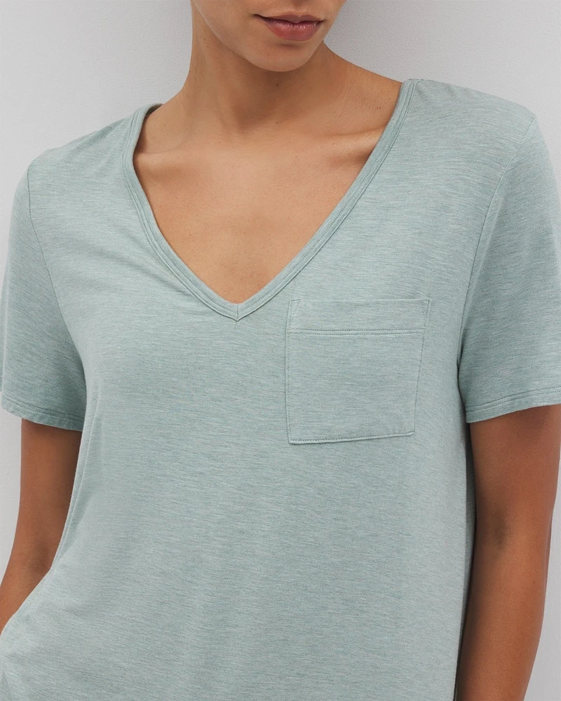 Cool Nights Short Sleeve Pajama Tunic Tee