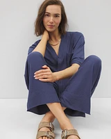 24/7 Crinkle Knit Wide Leg Pant