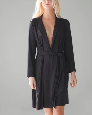 Soma Cool Nights Short Robe, Black, Size L/XL