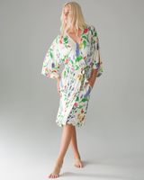 Soma Cool Nights Kimono-Sleeve Robe, PERENNIAL BLOOM GRD IVORY, Size S/M