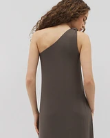Soft Jersey One-Shoulder Maxi Bra Dress