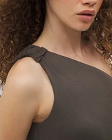Soft Jersey One-Shoulder Maxi Bra Dress